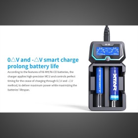 XTAR X2 extended - Chargeur d'accu 2 slots