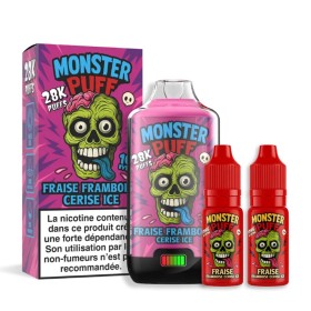 Fraise framboise cerise ice - Kit MONSTER PUFF 28K